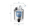 UFI Kraftstofffilter 5558200 Filtereinsatz 137mm für NISSAN