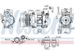 NISSENS Kompressor, Klimaanlage 890606 für DS