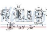 NISSENS Kompressor, Klimaanlage 890588 für Ford