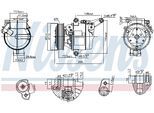 NISSENS Kompressor, Klimaanlage 890948 für MAZDA