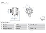 BOSCH Generator 0986047930 für Ford Volvo