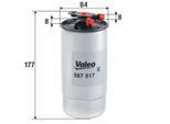 VALEO Kraftstofffilter 587517 Leitungsfilter 177mm für Opel BMW Vaughall LAND ROVER