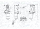 MAGNETI MARELLI Wischermotor 064070500010 hinten für LANCIA