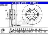 ATE Bremsensatz, Scheibenbremse Bremsensatz-Vorderachse PowerDisc / Standard ijzjsg6q70 Vorderachse voll 266mm 13mm für Citroën Peugeot Fiat