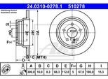 ATE Bremsensatz, Scheibenbremse Bremsensatz-Hinterachse sg00000cyb Vorderachse voll 300mm 32mm für Mercedes MAYBACH