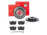 BREMBO Bremsensatz, Scheibenbremse Bremsensatz-Vorderachse MAX LINE / STANDARD sk8k0f6kn3 Vorderachse Geschlitzt 238mm 12mm für DACIA RENAULT