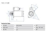 BOSCH Starter 0986029170 für KIA