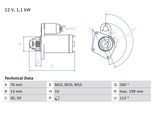 BOSCH Starter 0986020900 für Ford PININFARINA