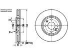 ATE Bremsensatz, Scheibenbremse Bremsensatz-Vorderachse ijf1418nm6 Vorderachse belüftet 283mm 22mm für Citroën Peugeot