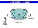 ATE Bremsensatz, Scheibenbremse sg00000cy1 Hinterachse voll 251mm 22mm für Vaughall Fiat Opel