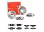 BREMBO Bremsensatz, Scheibenbremse Bremsensatz-Vorn und Hinten sg00000e5s Hinterachse innenbelüftet 258mm 9mm für Volvo SAAB