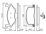 BOSCH Bremsensatz, Scheibenbremse Bremsensatz-Vorderachse ijf140vs60 Vorderachse belüftet 229mm 16mm für TOYOTA LEXUS