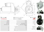 AS-PL Starter s3009 für Peugeot Fiat DAF