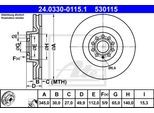 ATE Bremsensatz, Scheibenbremse Bremsensatz-Vorderachse sg00000d3g Hinterachse voll 253mm 30mm für Peugeot Citroën SEAT VAG Skoda
