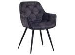 Mid.you , Anthrazit , Metall, Kunststoff, Textil , Raute , 54x86x53 cm ,