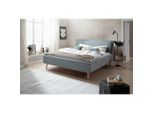 P & B , Hellblau , Textil , Esche , 160x200 cm , Reach, Goldenes M ,