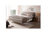 P & B , Taupe , Textil , Esche , 180x200 cm , Reach , individuelle Liegehärteeinstellung ,