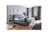 P & B , Blau , Textil , Esche , 180x200 cm , Reach , individuelle Liegehärteeinstellung ,