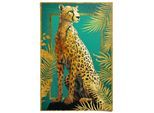 Poster REINDERS "Cheetah Pose", gold (farbe bild(er): gold), B:61cm H:91,5cm T:0,1cm, Bilder, Poster, Teenager Zimmer - Gold - 150 gr. Papier - Tiere - 61x91,5 cm