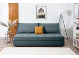 Schlafsofa COLLECTION AB "Daria, B: 194 cm, Liegel. 147x194 cm", blau (petrol), B:194cm H:41cm T:90cm, 100%Polyester, Sofas, Schlafsofa, Bettfunktion, Bettkasten & 1 Zierkissen, Federkern