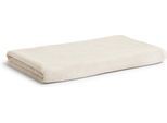 Duschtuch MÖVE "Soft Silence Uni mit Prägeetikett", beige (ivory), B:80cm L:180cm, Frottier, Walkfrottier, Handtücher