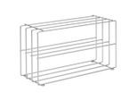 Livetastic Schuhregal Stabilo Schuhregal, Silber, Chrom, Metall, 73x40x28.5 cm, Garderobe, Schuhaufbewahrung, Schuhregale