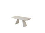 Mid.you Esstisch, Beige, Metall, Keramik, Travertinoptik, Wange, 100x76x200 cm, ausziehbar, Esszimmer, Tische, Esstische, Esstische ausziehbar
