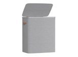 Boxxx Wäschekorb, Grau, Metall, Kunststoff, Textil, Holzwerkstoff, 190 L, rechteckig, 64x75x40 cm, Tragegriffe, Deckel, Innenfutter, zusammenfaltbar, Ordnen & Aufbewahren, Wäschekörbe & Tonnen