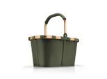 Reisenthel Einkaufstasche Carrybag urban forest gold, Waldgrün, Textil, 22 L, 48x29x28 cm, großes Hauptfach, Freizeit, Koffer & Taschen, Einkaufstaschen