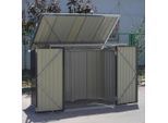 Ambia Garden Geräteschrank, Anthrazit, Metall, 176x130x105 cm, Aufbewahrung & Schutzhüllen, Geräteschränke