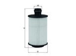 MAHLE Ölfilter ox1012d Filtereinsatz 126mm für Opel CHEVROLET Vaughall