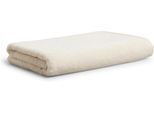 Duschtuch MÖVE "Soft Silence Uni mit Prägeetikett", ivory, B:67cm L:140cm, Frottier, Walkfrottier, Handtücher