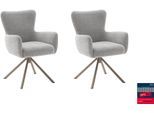 4-Fußstuhl MCA FURNITURE, anthrazit, taupe, anthrazit, B:60cm H:88cm T:66cm, Polyester, Stühle, Taschenfederkern, 360 drehbar