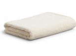 Handtuch MÖVE "Soft Silence Uni mit Prägeetikett", beige (ivory), B:50cm L:100cm, Frottier, Walkfrottier, Handtücher