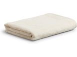 Handtuch MÖVE "Soft Silence Uni mit Prägeetikett", beige (ivory), B:50cm L:70cm, Frottier, Walkfrottier, Handtücher
