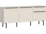 Sideboard TOM TAILOR HOME, light taupe, B:165cm H:56cm T:42cm, Holzwerkstoff, Melamin, Spanplatte, Sideboards, Sideboard, Lowboard, Breite 165 cm,3 Türen,1 Schublade, viel Stauraum