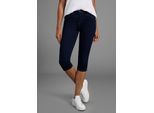 Caprijeans ARIZONA "Ultra-Stretch", Damen, Gr. 38, N-Gr, blau (rinsed), Denim/Jeans, Obermaterial: 74% Baumwolle, 24% Polyester, 2% Elasthan, Basic, skinny fit 3/4-Länge, Jeans, extra-enger Schnitt, modischer Beinabschluss mit Schlitz, Topseller