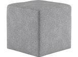 Hocker COTTA "Cuby", grau (light grau), B:40cm H:40cm T:40cm, 100% Polyester, Hocker, Hocker, Sitzwürfel, Cube, Sitzhocker