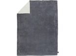 Wohndecke SCHIESSER "Sherpa-Decke Elsa", grau (dunkelgrau), B:150cm L:200cm, Polyester, Wohndecken, Wohndecke, mit aufwendigem Zopfmuster