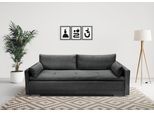Schlafsofa HOME AFFAIRE "Andrea, B: 218 cm, Liegel. 158x198 cm", grau (anthrazit), B:218cm T:96cm, 100%Polyester, Sofas, Schlafsofa, Bettfunktion & Bettkasten, Dauerschlafsofa mit Boxspring