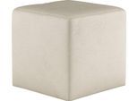Hocker COTTA "Cuby", beige (bisquit), B:40cm H:40cm T:40cm, 64% POLYURETHAN (PU) / 25% POLYESTER (PES) / 11% BAUMWOLLE (CO), Hocker, Hocker, Sitzwürfel, Cube, Sitzhocker