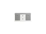 SoBuy Schuhbank mit 2 Schubladen Hellgrau 100x35x50cm Modern