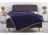 Microfaserbettdecke OTTO HOME "Microlux, Bettdecke 135x200 cm und Übergrößen bis 240x220cm", blau, B:240cm L:220cm, Bezug: 100% Polyester. Obermaterial: 100% Polyester. Füllung: 100% Polyester, Bettdecken, Microfaserbettdecke, fest versteppter Bezug - keine Bettwäsche nötig, Sommer, Winter