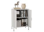 Kommode VCM "Stahl Kommode Sideboard Schrank Drehtüren Flokas S", weiß, B:60cm T:35cm, Sideboards, Kommode