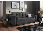 Schlafsofa COLLECTION AB "Solar, B: 225 cm, Liegel. 136x200 cm", grau, B:225cm H:80cm T:86cm, Luxus-Microfaser (100% Polyester);Zierkissen (100% Polyester), Sofas, Schlafsofa, Bettfunktion, Bettkasten & 1 Zierkissen, Federkern