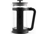 Kaffeebereiter BIALETTI "Smart", schwarz (transparent, schwarz), 0,35 l, Kaffeemaschinen, Kaffeebereiter, hitzebeständiges Borosilikatglas