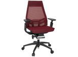 Drehstuhl Gendia Smart Black Schwarz/Weinrot