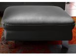 Hocker COTTA "Driver", schwarz (fango), B:101cm H:43cm T:65cm, Luxus-Kunstleder;LEDER BEEFY (ein abgedecktes Spalt-Rindsleder) im Sitz, Korpus in Kunstleder;NaturLEDER (echtes Rindsleder);Kunstleder SOFTLUX;LEDER/ NaturLeder: Bitte beachten Sie, dass Lederbezüge mehr Nähte aufweisen als Stoffbezüge., Hocker, Hocker, mit edlen Metallfüßen