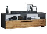 Wohnzimmertisch VCM "Holz TV Lowboard Möbel Fernsehschrank Arila XL", braun (anthrazit, honig, eiche), B:115cm T:40cm, Sideboards, Wohnzimmertisch