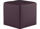 Hocker COTTA "Cuby", braun (coffee), B:40cm H:40cm T:40cm, 64% POLYURETHAN (PU) / 25% POLYESTER (PES) / 11% BAUMWOLLE (CO), Hocker, Hocker, Sitzwürfel, Cube, Sitzhocker